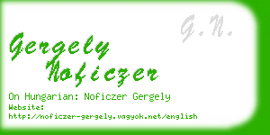 gergely noficzer business card